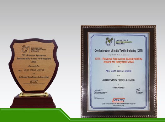 citi award usha yarns limited